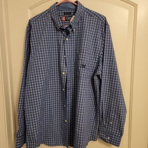 NWT CHAPS blue button up